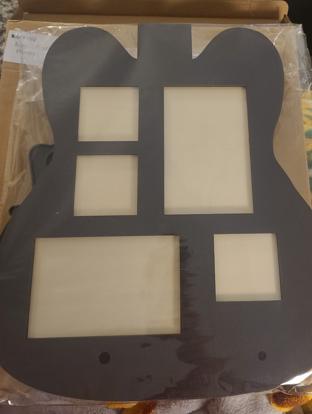 Guitar Shaped Picture Frame Music Theme Decor Wall Art Decor